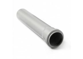 Патрубок 50 ПП 0,25м (толщ. 1,5мм) серый
